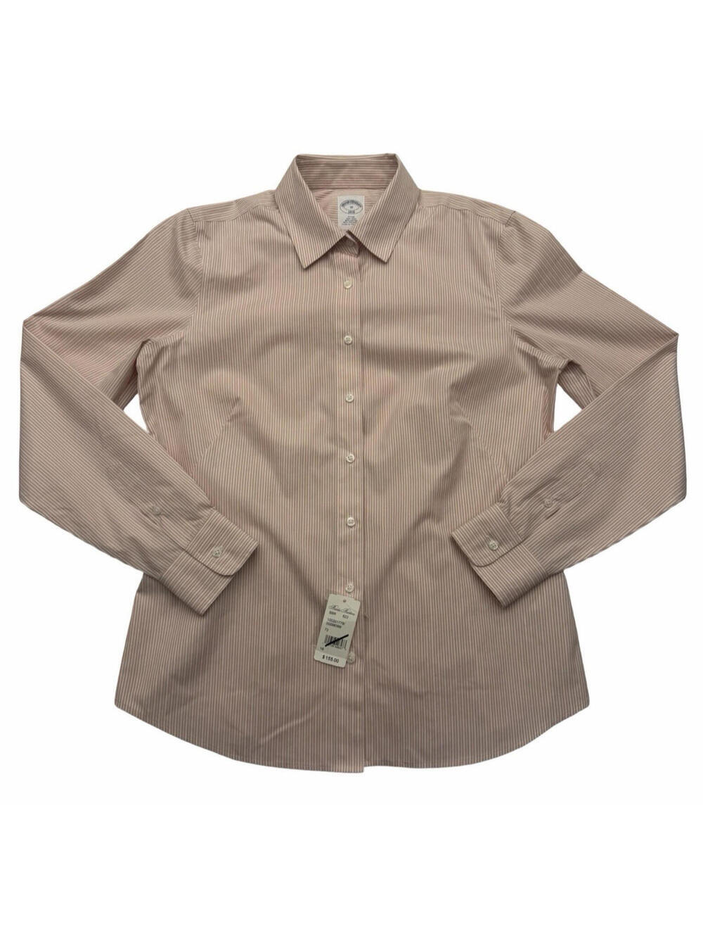 Brooks Brothers Fitted Button-Up Shirt Soft Pink Size US 10